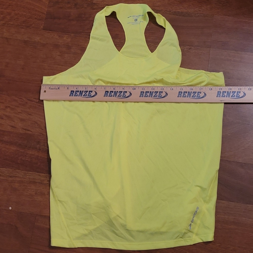 Brooks Womens XL Neon Yellow Equilibrium Technology Running Tank Top 220541 - Picture 6 of 10